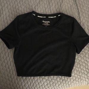 Black Cropped Abercrombie Top